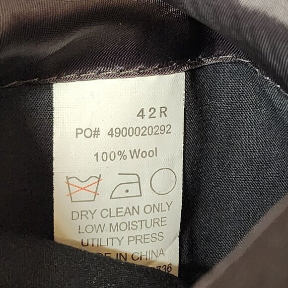 Ralph Lauren Mens 42R Wool Blazer Jacket For Dillards Charcoal Gray Two-Button C - Picture 3 of 9